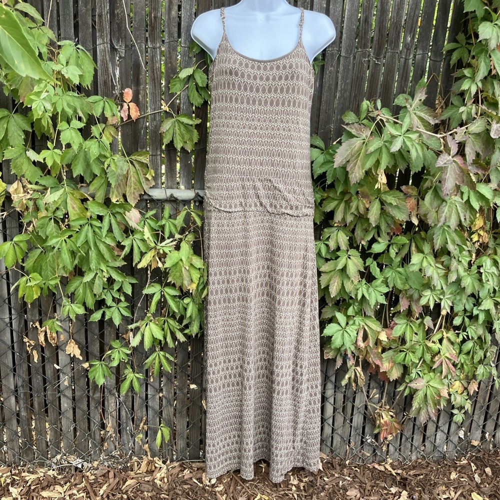 TOAD &‎ CO Long Island Dress Brown Maxi Tank Small Tencel Cotton Boho Outdoors